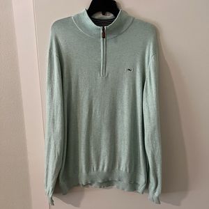 Light green Vineyard Vines quarter zip